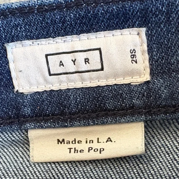 AYR The Pop Blue Jeans size 29short - Picture 2 of 5